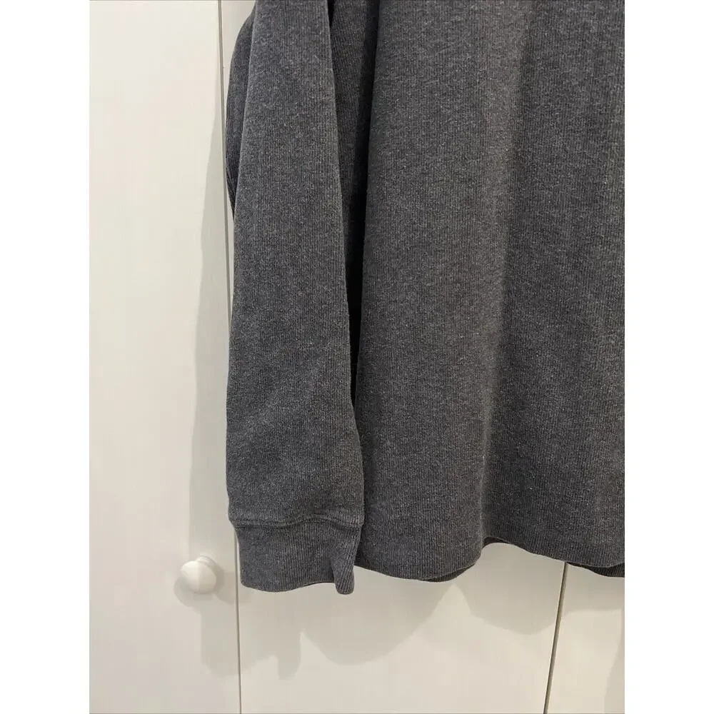 POLO RALPH LAUREN Sweater Men’s L DARK GRAY Cotton‎ French Rib Half Zip Pullover